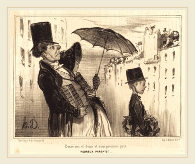 Honoré Daumier (French, 1808-1879), Douze ans et demi et trois premiers prix, 1839, lithograph on