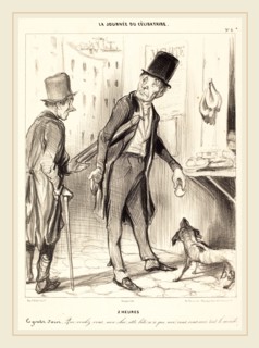 Honoré Daumier (French, 1808-1879), 2 heures, 1839, crayon lithograph in black on wove paper