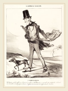 Honoré Daumier (French, 1808-1879), 11 heures du matin, 1839, crayon lithograph in black on wove