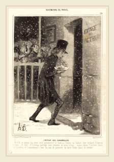 Honoré Daumier (French, 1808-1879), L'Acteur des Funambules, 1842, lithograph on newsprint
