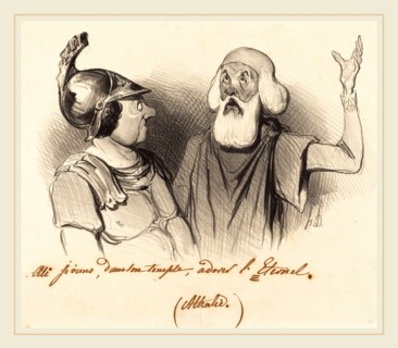 Honoré Daumier (French, 1808-1879), Oui je viens, dans son temple, 1841, lithograph