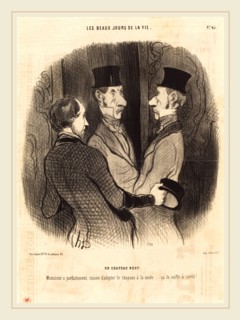 Honoré Daumier (French, 1808-1879), Un Chapeau neuf, 1845, lithograph on newsprint
