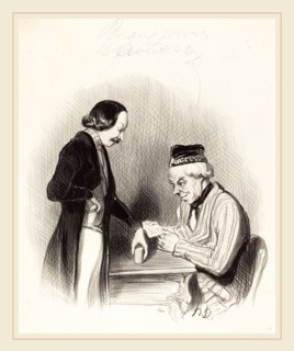 Honoré Daumier (French, 1808-1879), L'Escompte d'un billet, 1844, lithograph