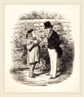 Honoré Daumier (French, 1808-1879), Monsieur voila vingt ans que je poursuis l'union de, 1846,