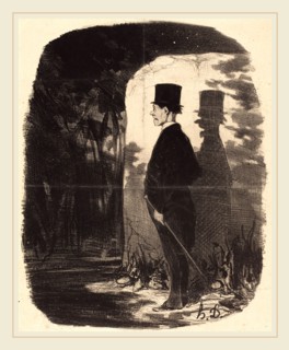 Honoré Daumier (French, 1808-1879), Il n'y a pas a dire, il faut que je traverse ce bois, 1845,