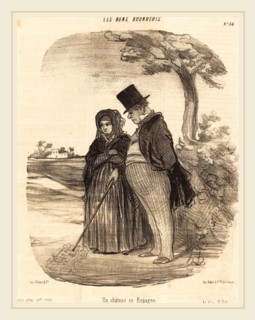 Honoré Daumier (French, 1808-1879), Un Chateau en Espagne, 1847, lithograph on newsprint