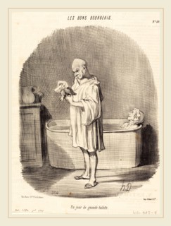 Honoré Daumier (French, 1808-1879), Un Jour de grande toilette, 1847, lithograph on newsprint