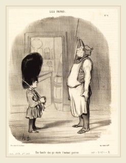 Honoré Daumier (French, 1808-1879), Une Famille chez qui réside l'instinct guerrier, 1847,