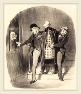 Honoré Daumier (French, 1808-1879), Un Déménagement furtif, 1847, lithograph