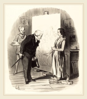 Honoré Daumier (French, 1808-1879), Madame, j'ai bien l'honneur!, 1848, lithograph