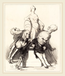 Honoré Daumier (French, 1808-1879), Ils prétendent qu'ils la soutiennent, 1849, lithograph