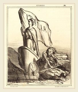 Honoré Daumier (French, 1808-1879), La Presse réactionnaire cherchant en vain, 1866, lithograph on