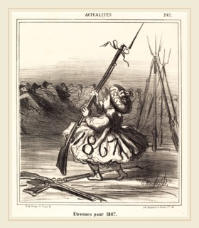 Honoré Daumier (French, 1808-1879), Ãâtrennes pour 1867, 1866, lithograph