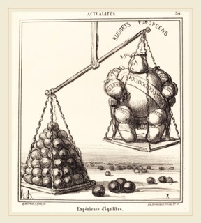 Honoré Daumier (French, 1808-1879), Expérience d'équilibre, 1868, lithograph