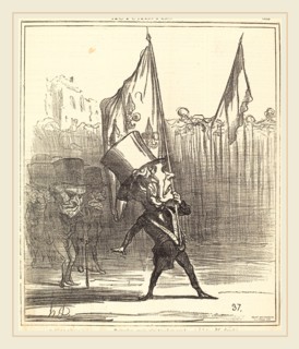 Honoré Daumier (French, 1808-1879), Regardez, mais n'y touchez pas!, 1871, gillotype on newsprint
