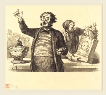 Charles Maurand after Honoré Daumier (French, active 1863-1881), L'Hotel des Commissaires-priseurs: