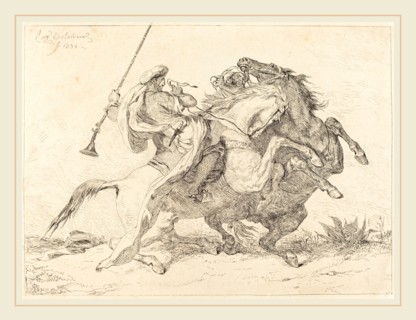 EugÃ¨ne Delacroix (French, 1798-1863), Encounter of the Moorish Horsemen (Rencontre de Cavaliers