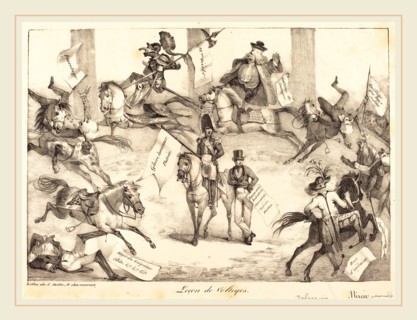 EugÃ¨ne Delacroix (French, 1798-1863), LeÃ§on de Voltiges (Trick Riding), 1822, lithograph on wove