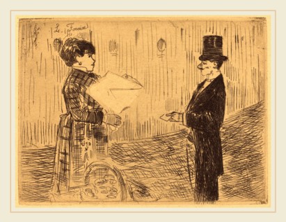 Jean-Louis Forain (French, 1852-1931), The Bouquet, c. 1876, etching