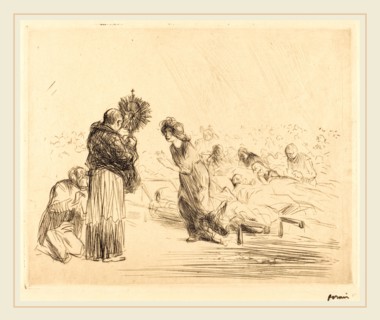 Jean-Louis Forain, The Miracle before the Blessed Sacrament (fourth plate), French, 1852-1931,