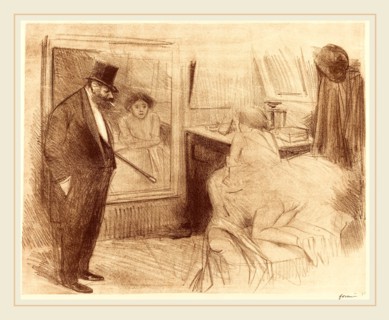 Jean-Louis Forain (French, 1852-1931), The Dancer's Dressing Room (second plate), 1894, lithograph