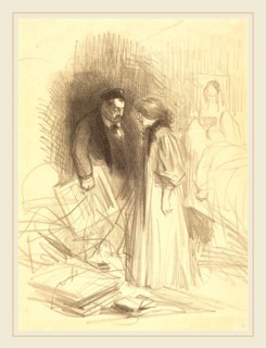 Jean-Louis Forain (French, 1852-1931), "I don't dare take them down it would hurt him too much.", c