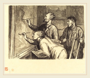 Etienne after Honoré Daumier (French, active 19th century), Exposition de peinture de 1868-Le