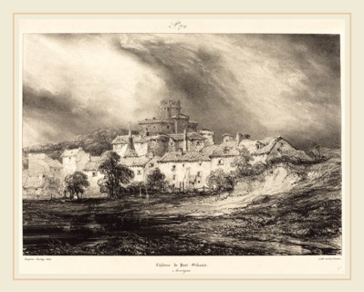 EugÃ¨ne Isabey (French, 1803-1886), ChÃ¢teau de Pont-Gibaud, lithograph