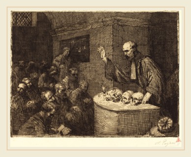 Alphonse Legros, Phrenology Course, 2nd plate (Le cours de phrenologie), French, 1837-1911, 1906,