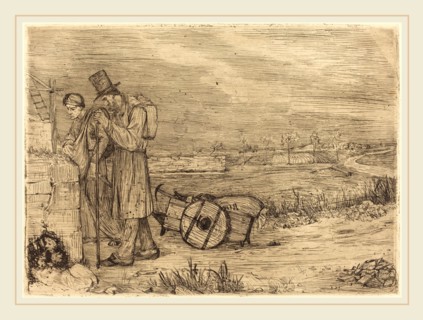 Alphonse Legros, Vagabonds of Montrouge (Les vagabonds de Montrouge), French, 1837-1911, etching