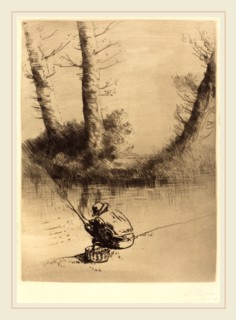Alphonse Legros, Angler (Le pecheur a la ligne), French, 1837-1911, etching