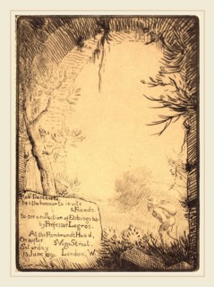 Alphonse Legros, Plate made for an Exhibition at the  Dunthorne Home (Planche faite pour une