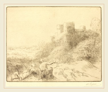 Alphonse Legros, Old Chateau (Un vieux chateau), French, 1837-1911, etching