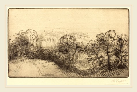 Alphonse Legros, Near the Woods (Pres du bois), French, 1837-1911, drypoint