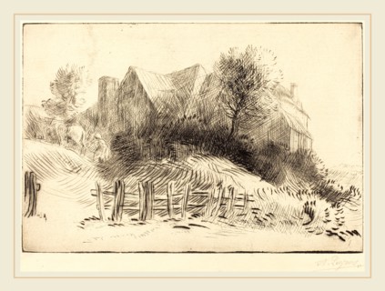 Alphonse Legros, Old Inn (Une ancienne auberge), French, 1837-1911, etching and drypoint