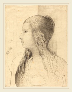 Odilon Redon (French, 1840-1916), Brunnhilde, 1894, lithograph