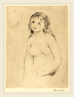 Auguste Renoir, Study for a Bather (Etude pour une baigneuse), French, 1841-1919, drypoint