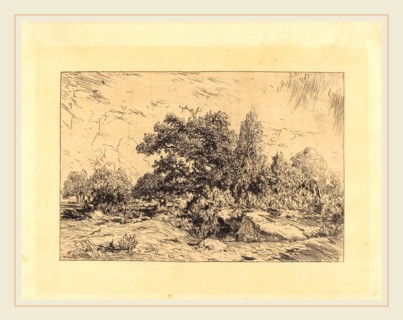 Théodore Rousseau (French, 1812-1867), Vue du Plateau de Bellecroix, 1848-1849, etching