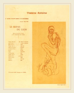 after Auguste Rodin, Le Repas du lion, 1897, collotype in red on wove paper