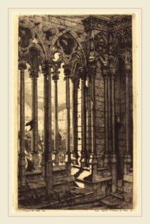 Charles Meryon (French, 1821-1868), La galerie Notre-Dame, Paris (The Gallery of Notre Dame,