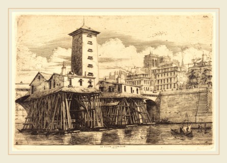 Charles Meryon (French, 1821-1868), La Pompe Notre-Dame, Paris (The Notre-Dame Pump), 1852, etching
