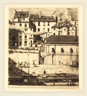 Charles Meryon (French, 1821-1868), La morgue, Paris (The Mortuary), 1854, etching and engraving on