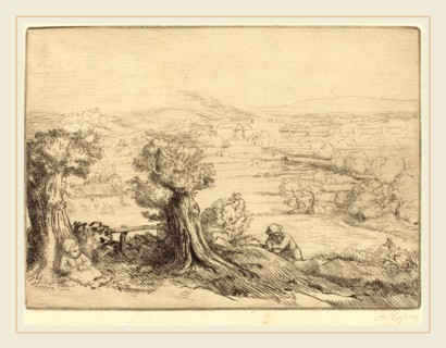 Alphonse Legros, Remembrance of a Valley in Bourgogne (Souvenir d'une vallee en Bourgogne), French,