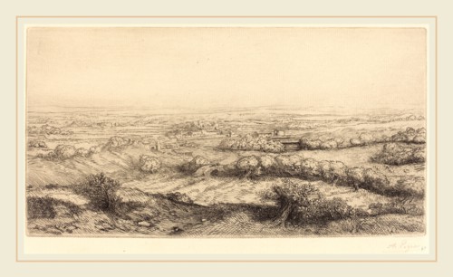 Alphonse Legros, Valley in Bourgogne (Une vallee en Bourgogne), French, 1837-1911, etching