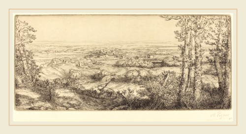 Alphonse Legros, Valley in Bourgogne (Une vallee en Bourgogne), French, 1837-1911, etching