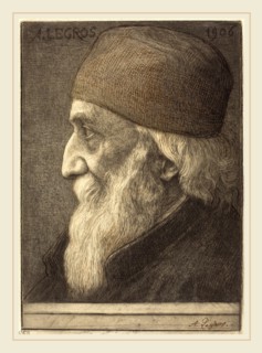 Alphonse Legros, Self-Portrait, 13th plate, French, 1837-1911, 1906, etching retouched in ink and