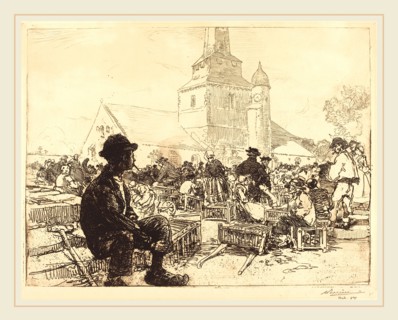 Auguste LepÃ¨re (French, 1849-1918), Poultry Market at St.-Jean-de-Mont (Marche a la volaille, a St