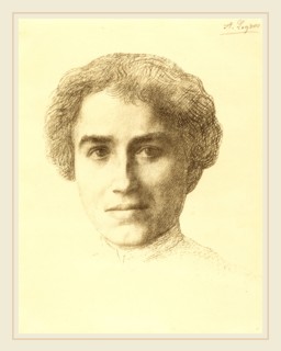 Alphonse Legros, Mlle. Simpson, French, 1837-1911,Lithograph