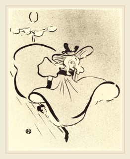 Henri de Toulouse-Lautrec (French, 1864-1901), Jane Avril, 1893, lithograph in black on velin paper