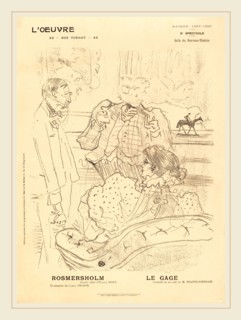 Henri de Toulouse-Lautrec (French, 1864-1901), Rosmersholm; Le Gage, 1897, lithograph in black on